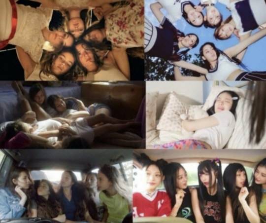 영화 ‘무스탕:랄리의 여름’(왼쪽)과 뉴진스 뮤직비디오.