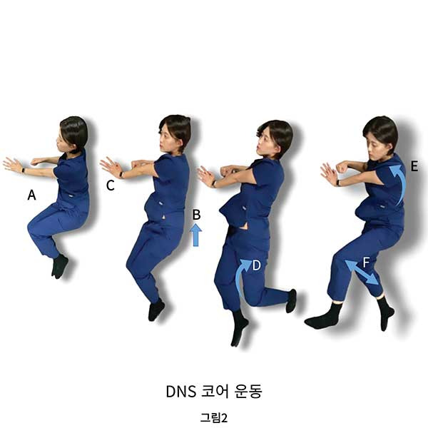 그림2_ DNS 코어 운동. 이 운동은 복잡해 보이지만 조금만 연습하면 비교적 쉽게 할 수 있습니다.