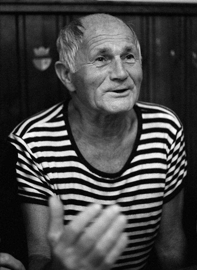 체코 소설가 보후밀 흐라발(1914~1997). 1985년에 찍은 사진이다. 민음사 제공