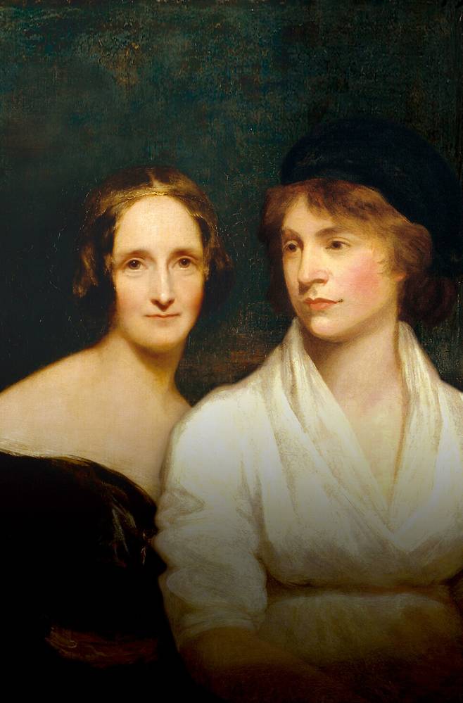 ‘근대 최초의 페미니스트’라 불리는 메리 울스턴크래프트(오른쪽)와 그의 딸로서 최초의 에스에프(SF) 소설로 평가받는 ‘프랑켄슈타인’을 쓴 메리 셸리의 초상. 교양인 제공