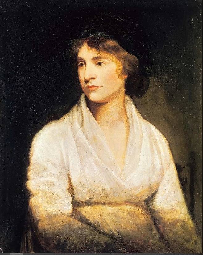 1797년 여름에 화가 존 오피가 그린 메리 울스턴크래프트의 초상. 교양인 제공