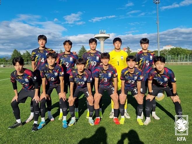 대한민국 남자 U-15 대표팀이 이탈리아 국제친선대회 조별리그 1차전에서 이탈리아에 승리했다. 사진=대한축구협회 제공