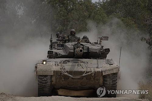 라파 공격 준비하는 이스라엘군 [AP=연합뉴스. 재판매 및 DB 금지]