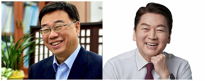 국민의 힘 신상진 성남시장(왼쪽)과 안철수 국회의원(오른쪽)