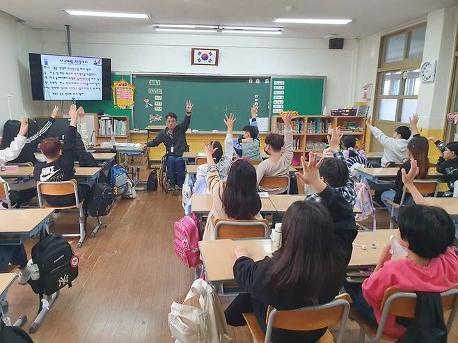 [논산=뉴시스]논산시가 내달부터 장애발생예방교육을 벌인다. 지난해 예방교육 장면. 2024. 04. 29  *재판매 및 DB 금지