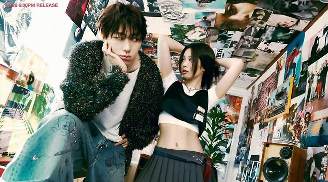 가수 지코와 걸그룹 블랙핑크의 멤버 제니(왼쪽부터)가 협업한 신곡 ‘스폿!’이 공개 직후 다양한 음원차트 정상을 휩쓸면서 ‘히트메이커’의 저력을 과시하고 있다. 사진제공｜케이오지엔터테인먼트