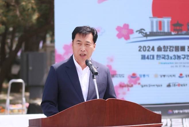 한국3x3농구연맹(KXO) 제4대 회장으로 권기복 포스메이트개발 대표가 취임했다. 사진=KXO 제공