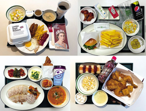 GS그룹 사원식당 ‘그래잇’이 선보인 주요 컬래버레이션 식단. 왼쪽 위부터 시계방향으로 런던베이글뮤지엄, 쉐이크쉑버거, BBQ, 남영돈과 각각 협업해 점심 메뉴를 제공했다. [GS 제공]