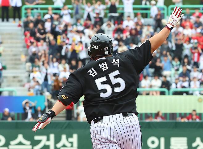▲ LG 김범석은 1군 13경기 만에 3번째 홈런을 터트렸다. ⓒ연합뉴스