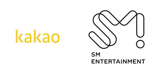 카카오, SM엔터테인먼트 로고.