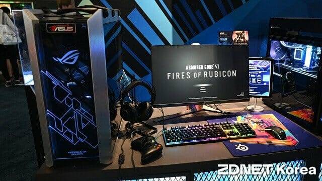 에이수스 ROG 지르팰콘 Z790 메인보드 기반 PC. (사진=지디넷코리아)