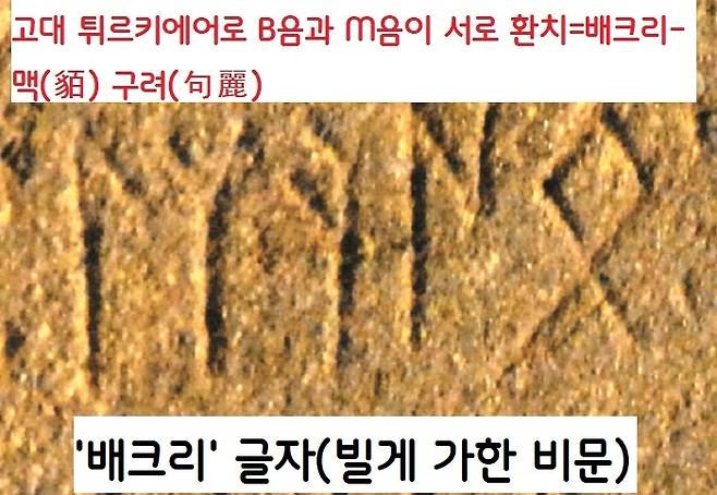 고대 튀르키에 어에서 B음과 M음이 서로 환치될 수 있다. 따라서 ‘배크리’는 ‘매크리’가 된다. 즉 ‘맥(貊)+구려(句麗)’를 음사한 말로 추정된다.|주류성 출판사 제공
