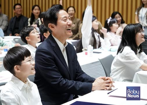 지난해 서울 어린이 행복프로젝트 발표 행사에 참석한 오세훈 시장 모습. ⓒ서울시