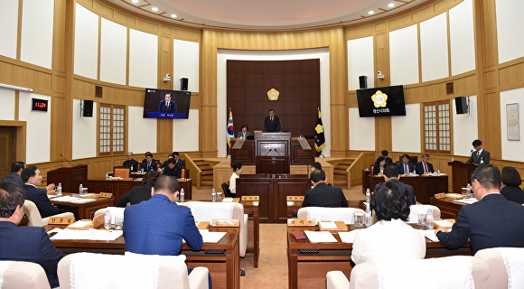 3일 경산시의회 제254회 임시회 1차 본회의가 열리고 있다. [사진=경산시의회]