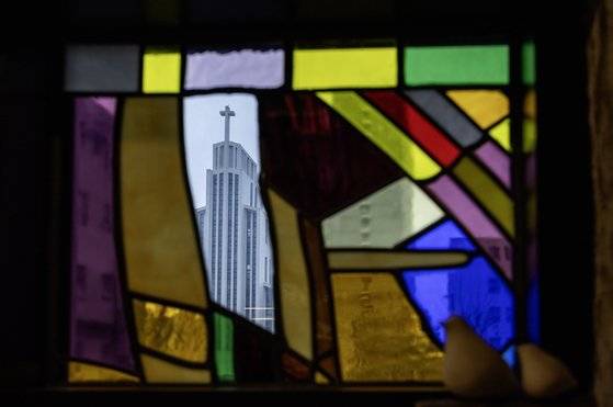 성심당 문화원에서 바라본 대흥동성당. 권혁재 사진전문기자