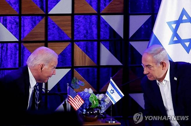 바이든 미국 대통령(왼쪽)과 네타냐후 이스라엘 총리 [연합뉴스]
