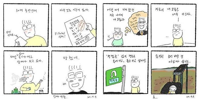 권현우씨가 그린 '네컷만화' [사진제공=권현우]