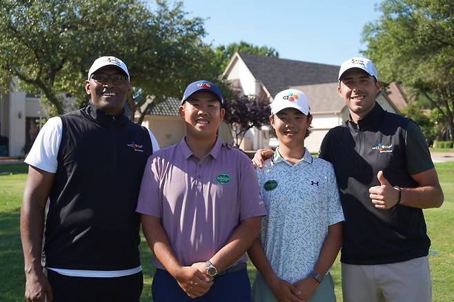 PGA 투어 더 CJ컵 바이런 넬슨에서 만난 메타 월드 피스, 안병훈, 크리스 김, 사샤 부야치치.(왼쪽부터)