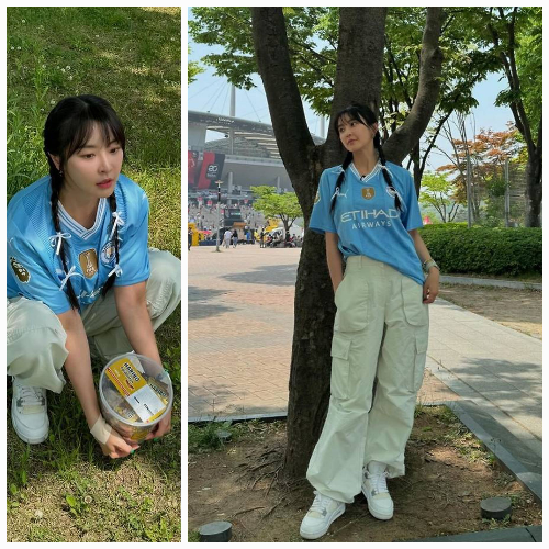 배우 정유미가 지난 4일 공개한 캐주얼한 나들이룩으로 하이틴 소녀처럼 깜찍한 매력을 뽐냈다. 사진=정유미 SNS