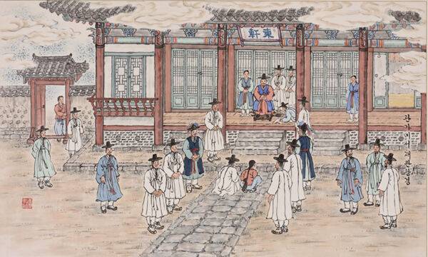 조선시대 동헌에서 열린 재판. 국립민속박물관 제공