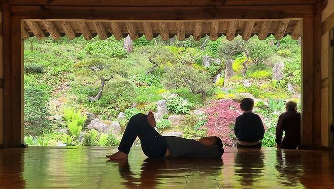 봄꽃과 새싹이 어우러져 초록으로 물들어가는 초여름은 정말 싱그러운 계절인 것 같습니다. 한옥 마루에 누워 있으니 선선한 봄바람에 맘까지 평온해지는 듯하네요.  이승환 기자