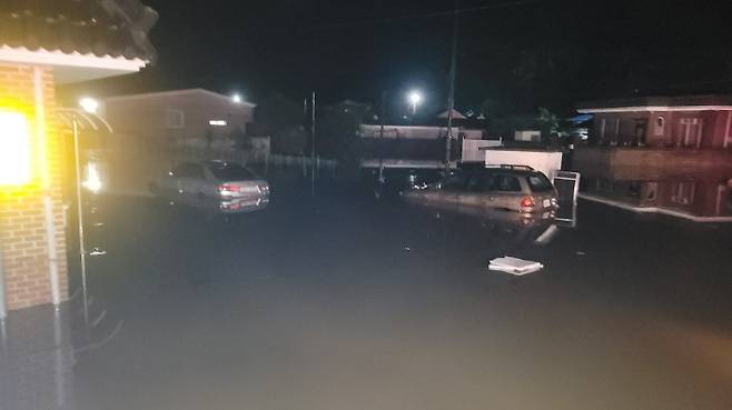 물에 잠김 합천 마을. 경남도청 제공