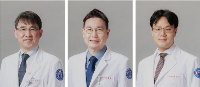 (왼쪽부터)계명대 동산병원 대장항문외과 백성규 정운경 배성욱 교수.