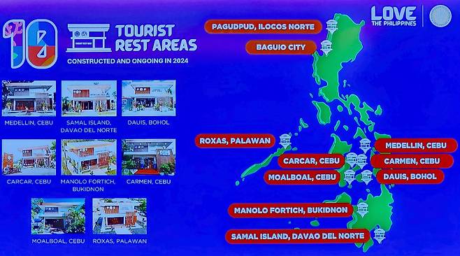 프라스코 장관은 필리핀이 최근 마련한 여행자 휴게소 위치까지 일일이 설명했다.