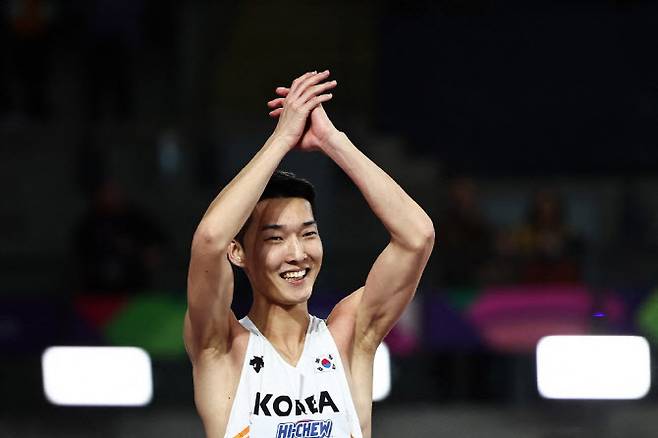 한국 높이뛰기 간판스타 우상혁. 사진=AFPBBNews