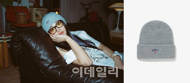 뉴진스 민지의 컴백 화보 착장. (사진=어도어 홈페이지, 노아 홈페이지)