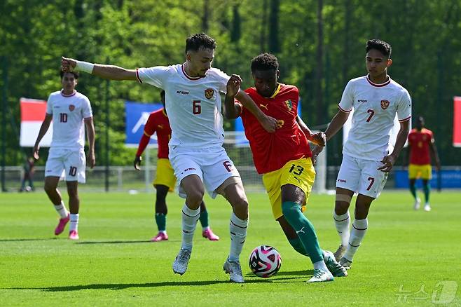 한국을 꺾었던 인도네시아 23세 이하 축구대표팀이 기니에 패해 파리행 출전이 무산됐다. ⓒ AFP=뉴스1