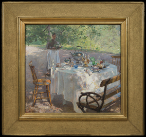 한나 파울리 ‘아침식사 시간’ Hanna Pauli, Frukostdags(Breakfast Time), Sign. 1887, Oil on canvas, 87×91cm, 128×134×7cm