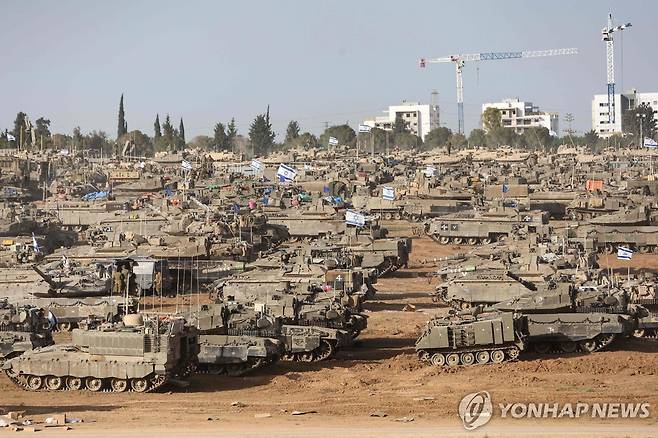 이스라엘 군 탱크 [AFP 연합뉴스 자료 사진. 재판매 및 DB 금지]