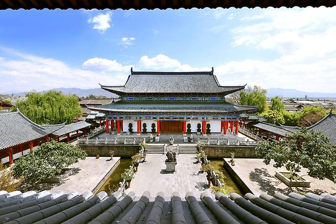 리장고성의 궁궐 목부 [사진/조보희 기자]