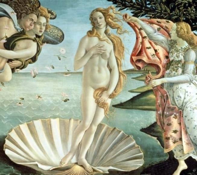 '비너스의 탄생' 부분 우피치 미술관 소장