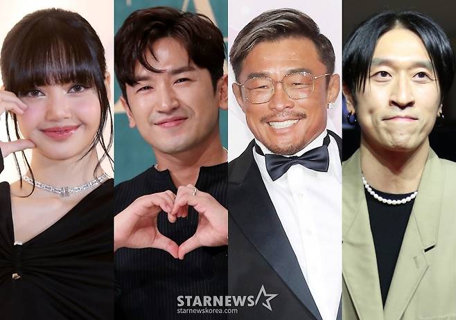블랙핑크 리사, 신화 이민우, 추성훈, 코요태 빽가 /사진=스타뉴스