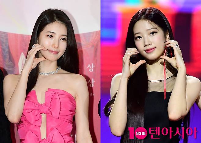 왼쪽부터 수지, 카즈하 / 사진 = 텐아시아 사진 DB