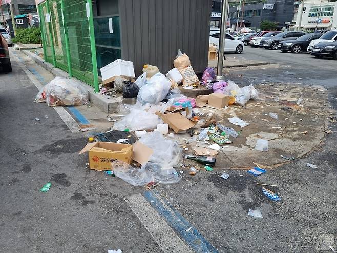 양양 찾은 관광객들이 버리고 간 쓰레기 자료사진.(뉴스1 DB)