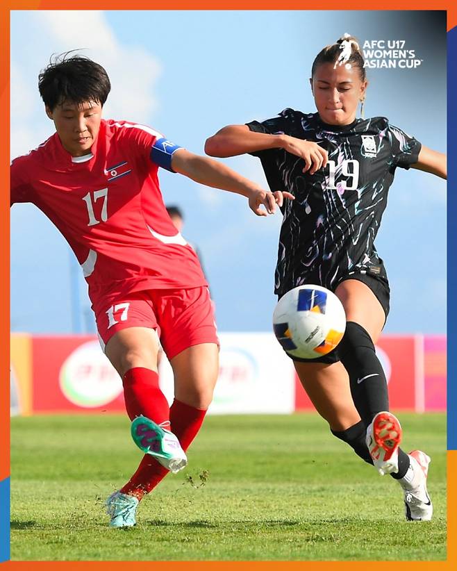 지난 6일 열린 2024 AFC U-17 여자 아시안컵 남북전 경기 모습. 사진=AFC