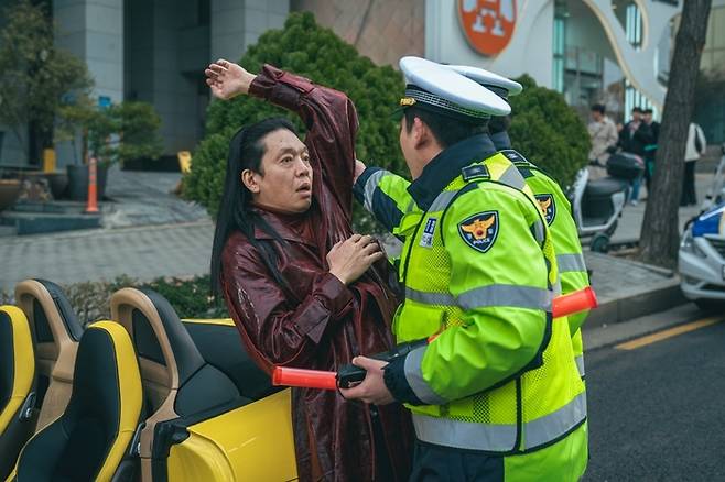 배우 박지환이 연기한 캐릭터 ‘장이수’는 <범죄도시> 시리즈 흥행의 일등공신으로 꼽힌다. 에이비오엔터테인먼트 제공