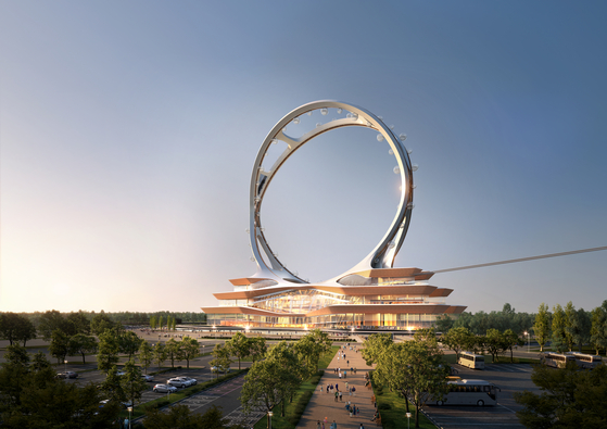 A rendered image of the Ferris wheel to be built in Sangam-dong, western Seoul, tentatively named Seoul Twin Eye [SEOUL METROPOLITAN GOVERNMENT]
