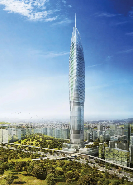 A rendered image of DMC landmark tower to be built in Sangam-dong, Mapo District, in western Seoul [SEOUL METROPOLITAN GOVERNMENT]