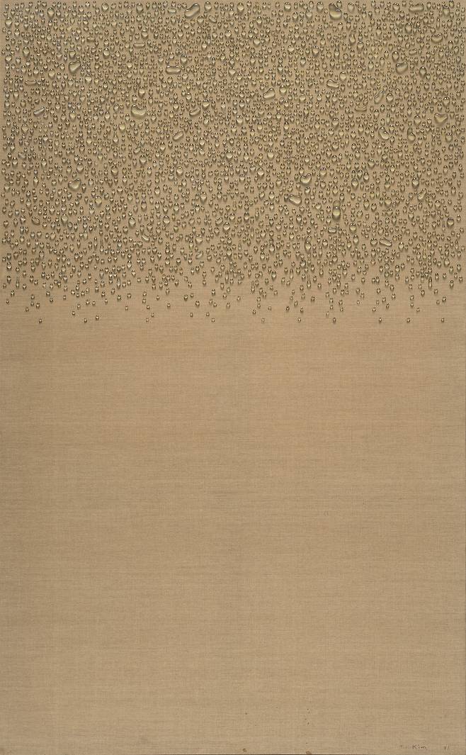 김창열, 물방울, 1973, 캔버스에 유채. [갤러리현대]