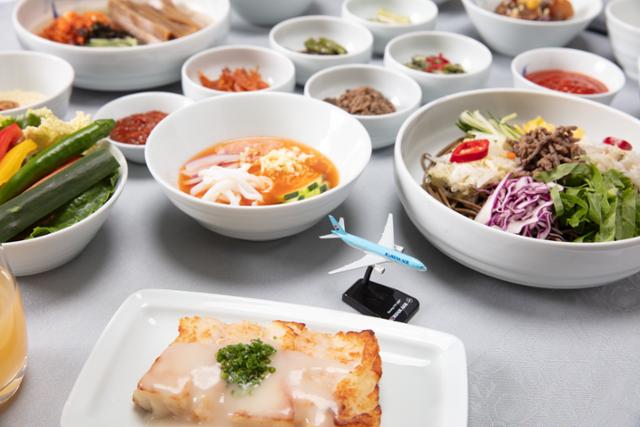 대한항공이 일등석 승객에게 제공하는 ‘한국식 비빔밥’. 대한항공 제공