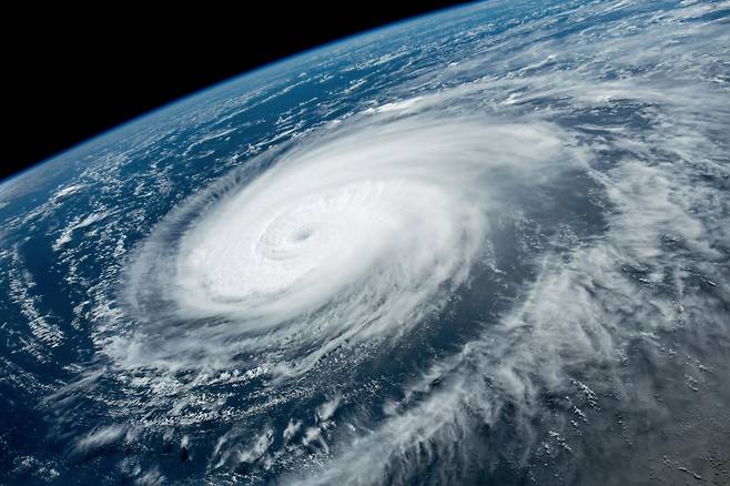 2022년 8월 31일 태풍 ‘힌남노’ 위성영상. 자료 : NASA Aqua-MODIS