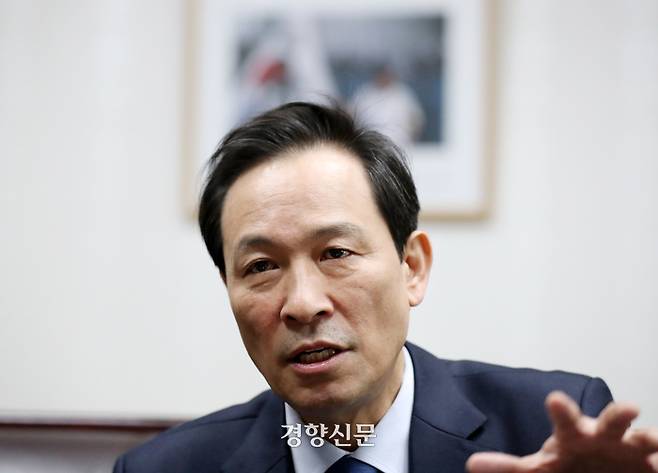 우상호 더불어민주당 의원. 경향신문 자료사진