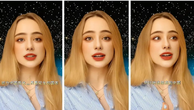 러시아 여성 얼굴을 합성한 딥페이크 영상. 트위터 캡처