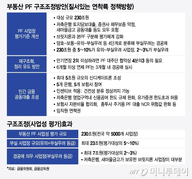 부동산 PF 구조조정방안/그래픽=윤선정