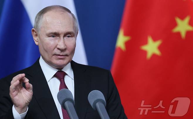 중국 방문 중인 블라디미르 푸틴 러시아 대통령 ⓒ AFP=뉴스1