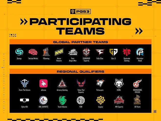 PGS 3 참가팀 목록